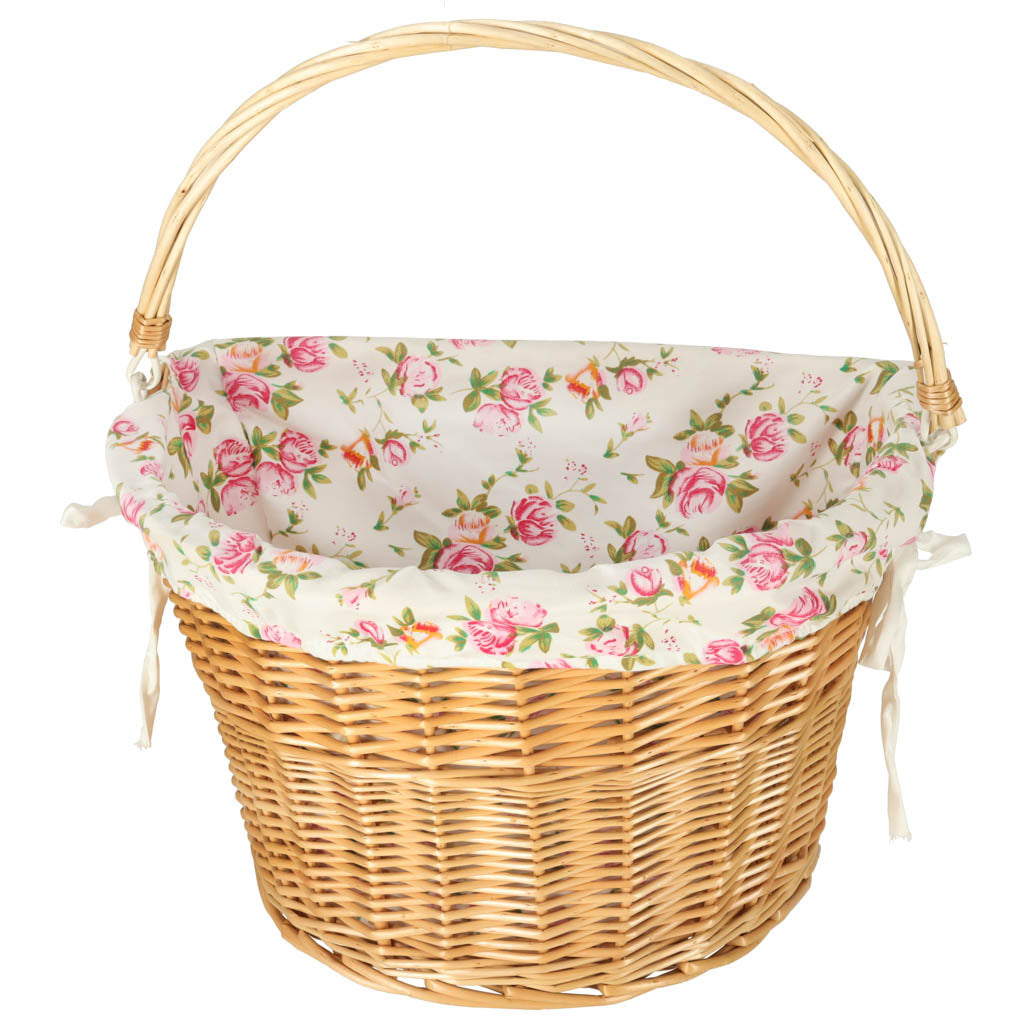 Wicker Basket For Bicycle Front Basket Woven Flower Insert