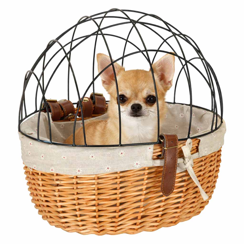 Rattan Bicycle Basket With Metal Frame