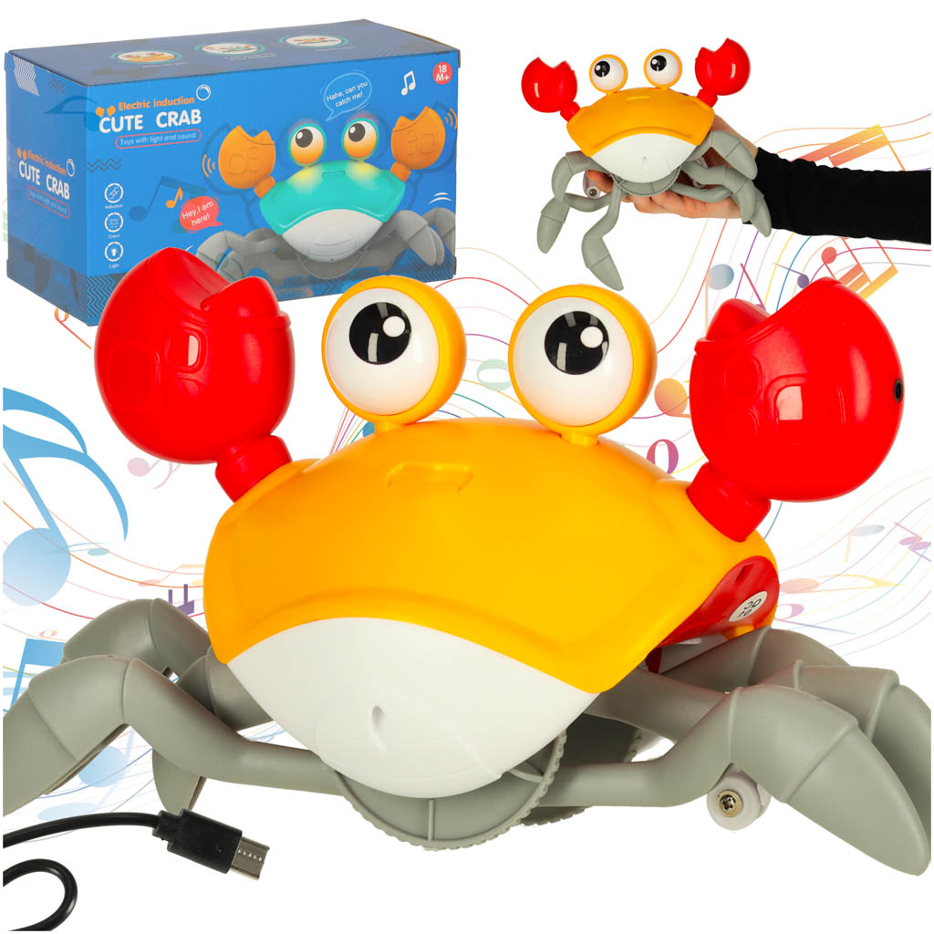 Interactieve Krabcrawler Met Geluid Geel