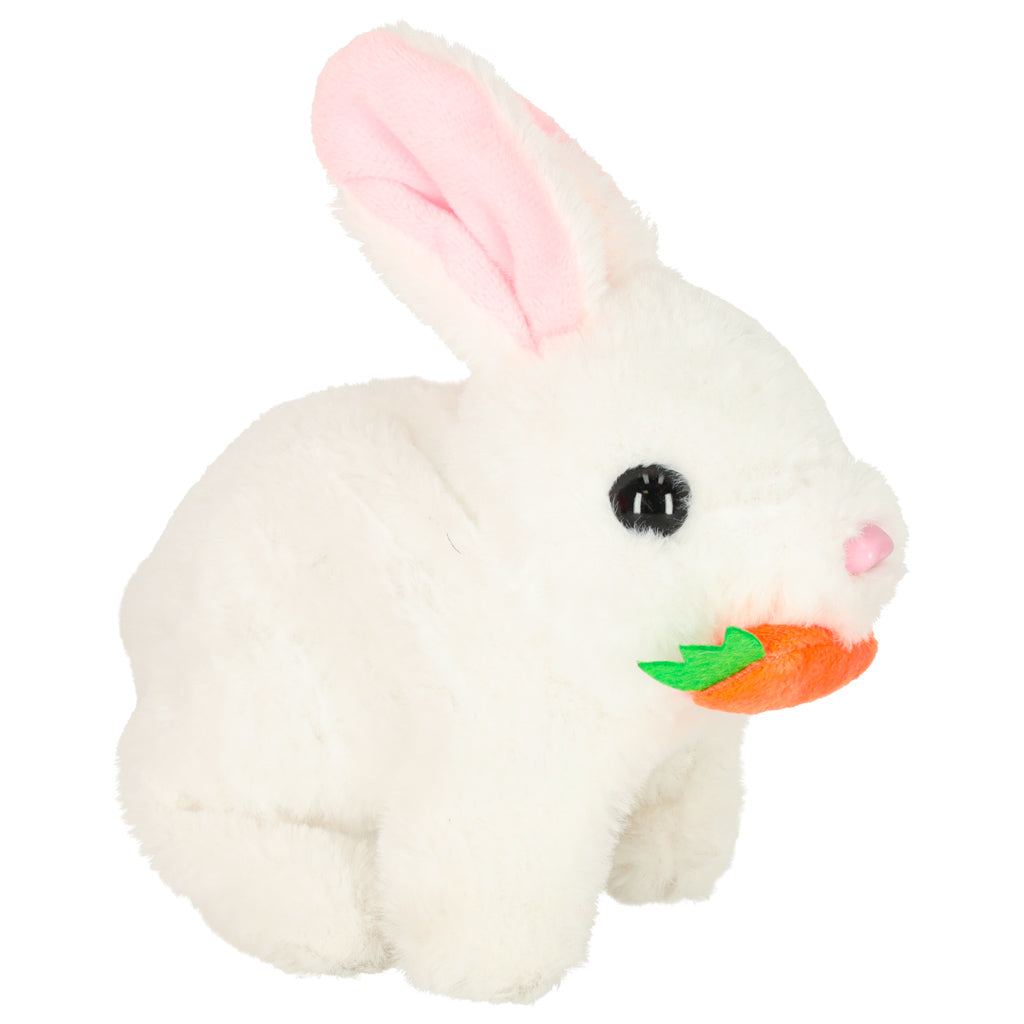 Carrot Bunny Rabbit Plush Walks Moves Ears