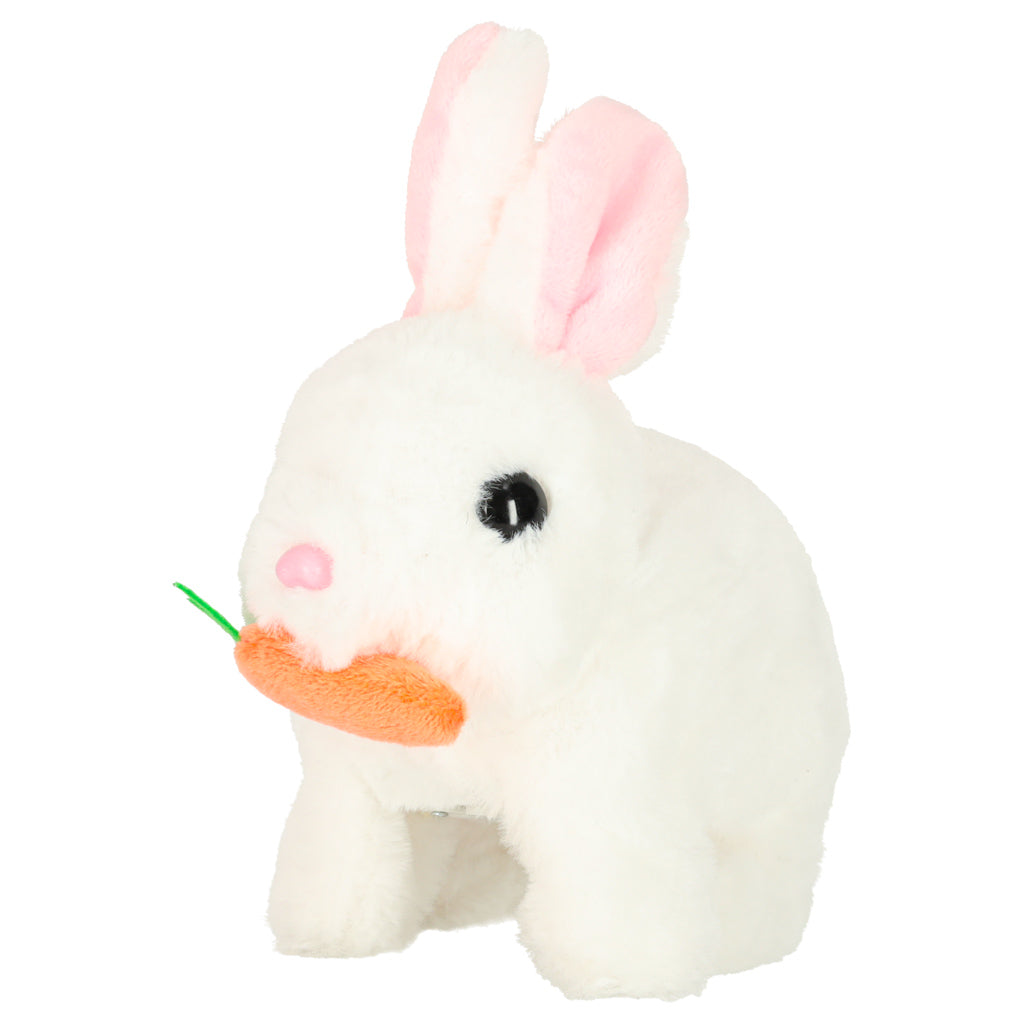 Carrot Bunny Rabbit Plush Walks Moves Ears