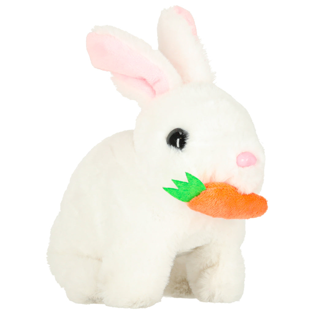 Carrot Bunny Rabbit Plush Walks Moves Ears