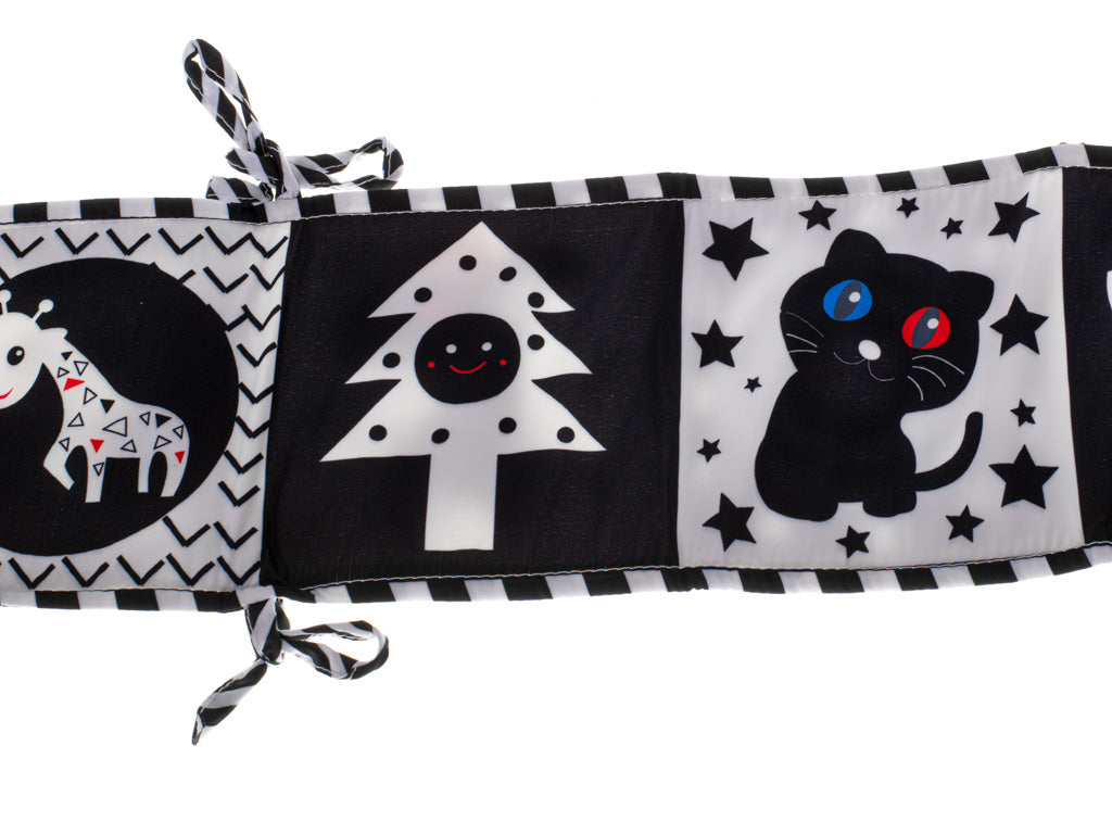 Educatief boek Sensory Crib Protector Lieveheersbeestje