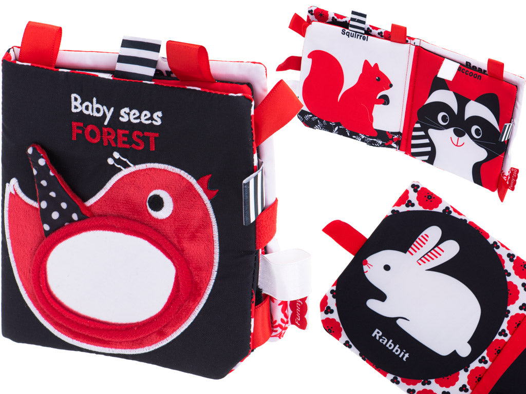 Sensory Book Teether Tag Contrast Forest