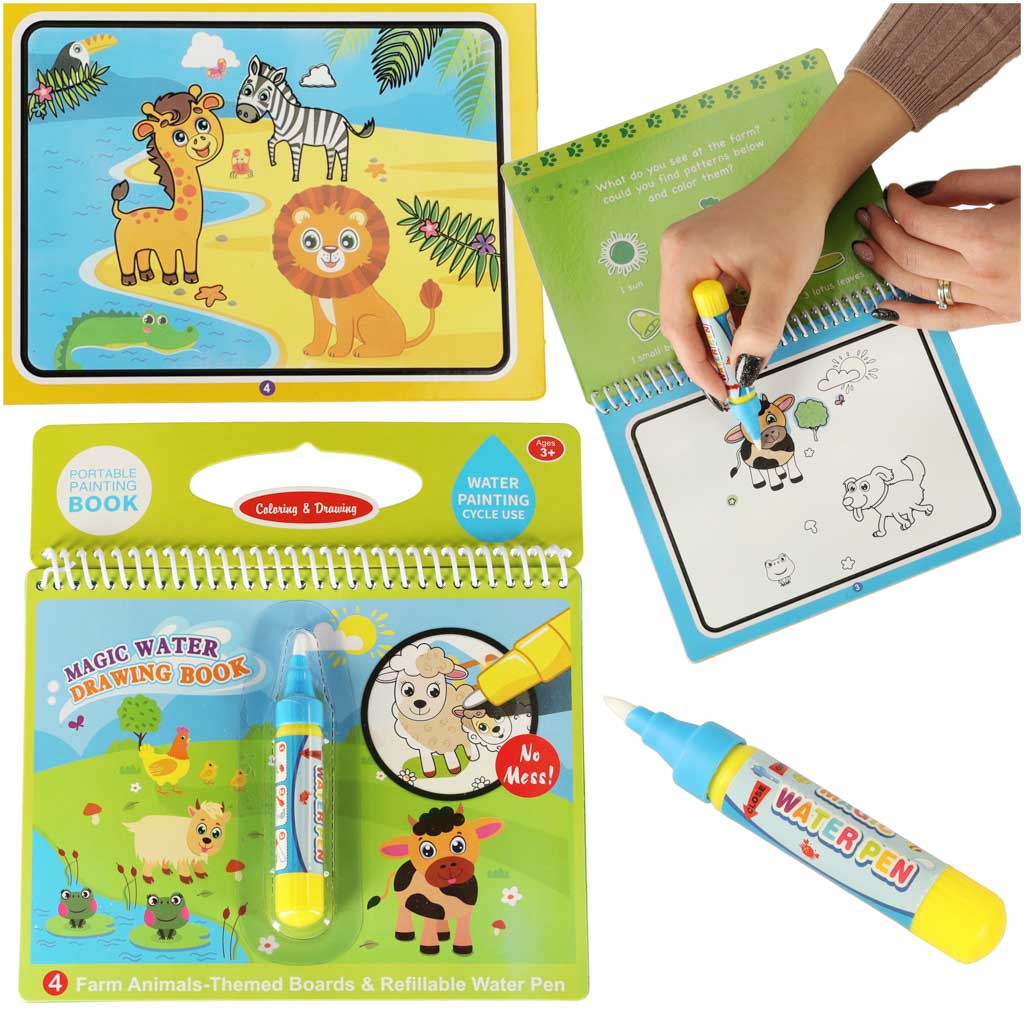 Water Book With Marker - Animals
