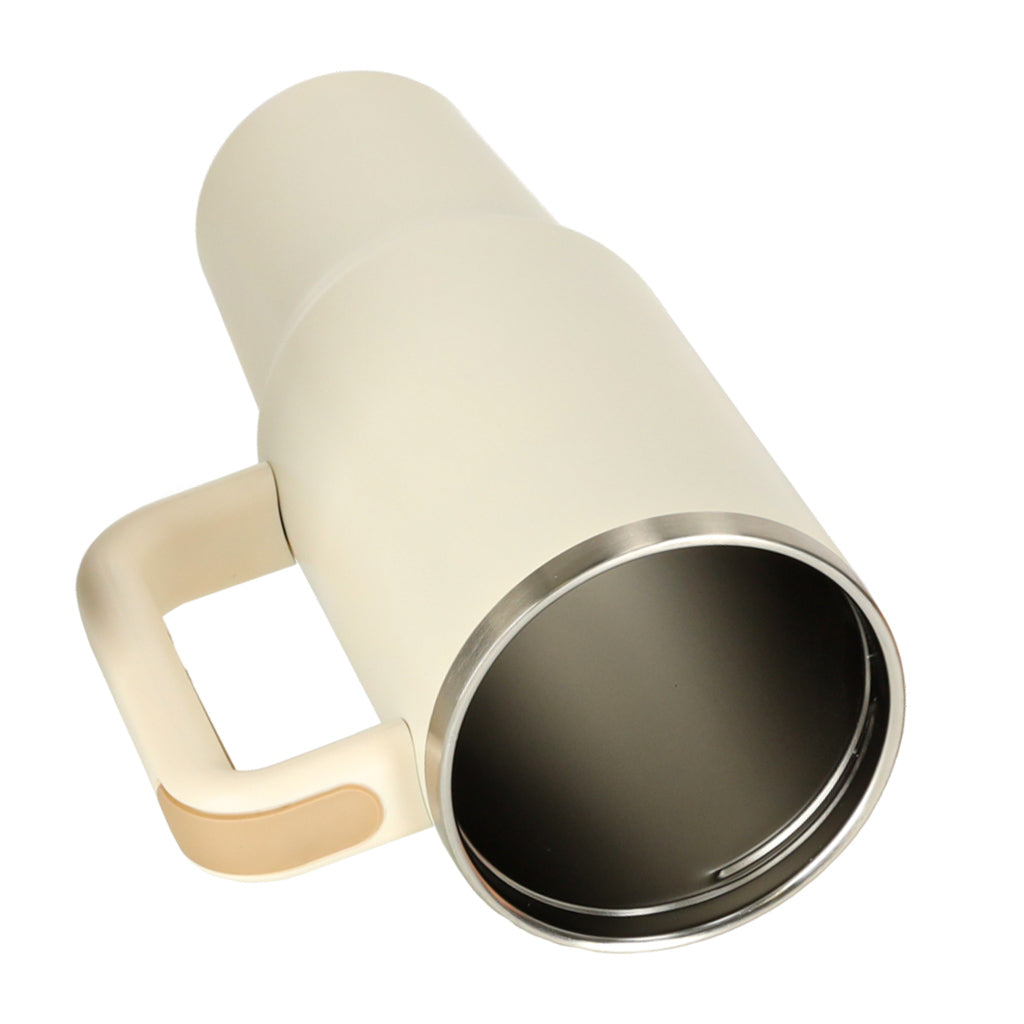 Thermal Mug With Straw And Handle Thermos 1200ml Cream
