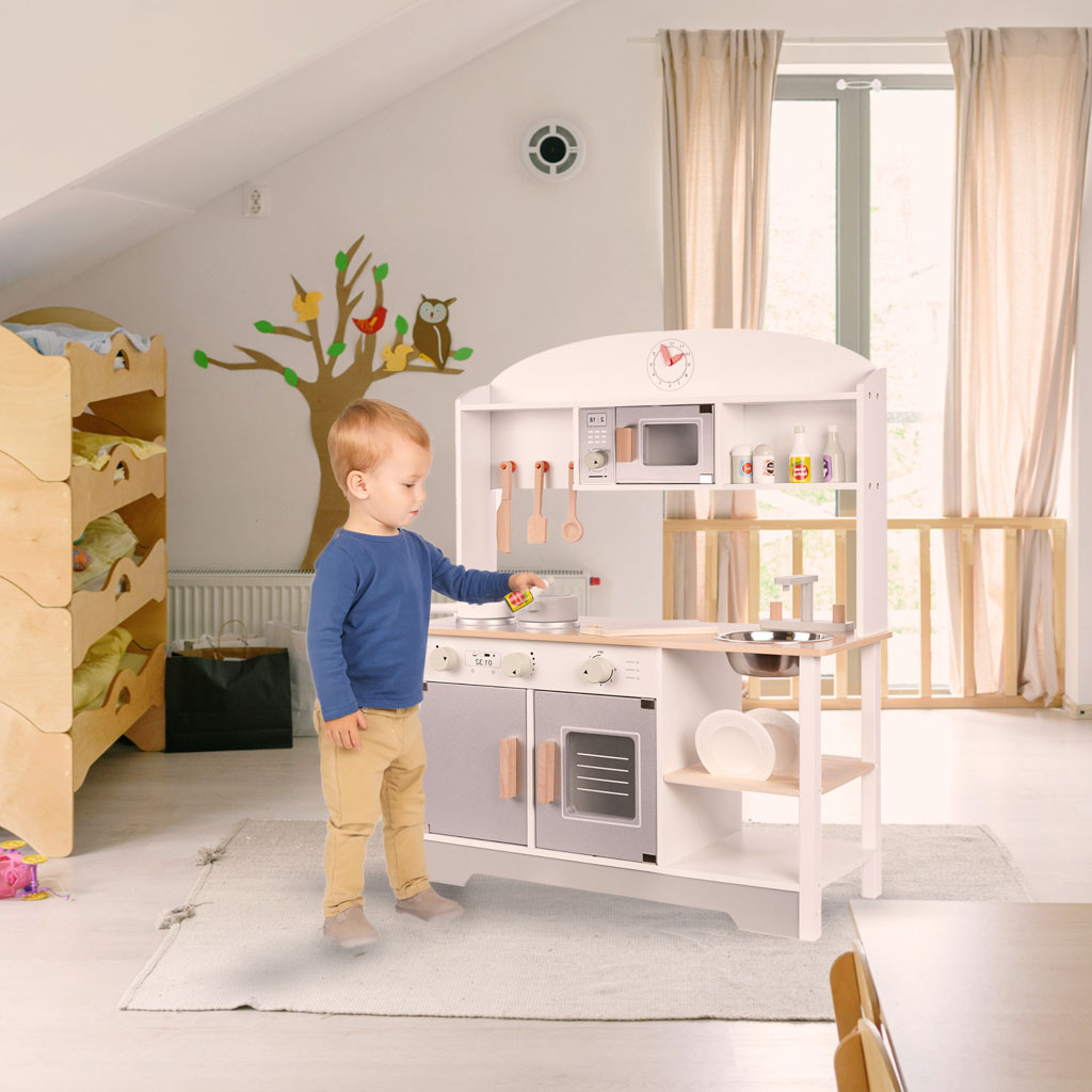 Wooden Kitchen For Children Mdf Modern Classic+ Accessories
