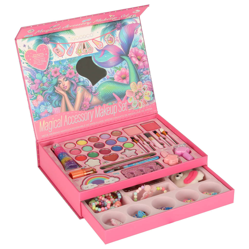 Chest Makeup And Nail Kit Makeup Cosmetics Shadows Lacquers Drawers Mermaid
