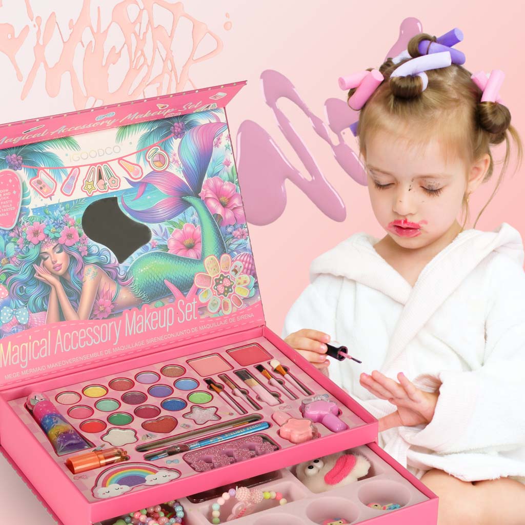 Chest Makeup And Nail Kit Makeup Cosmetics Shadows Lacquers Drawers Mermaid