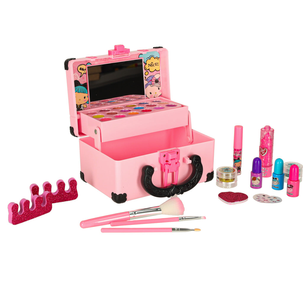 Chest Makeup And Nail Kit Makeup Cosmetics Shadows Varnishes Suitcase
