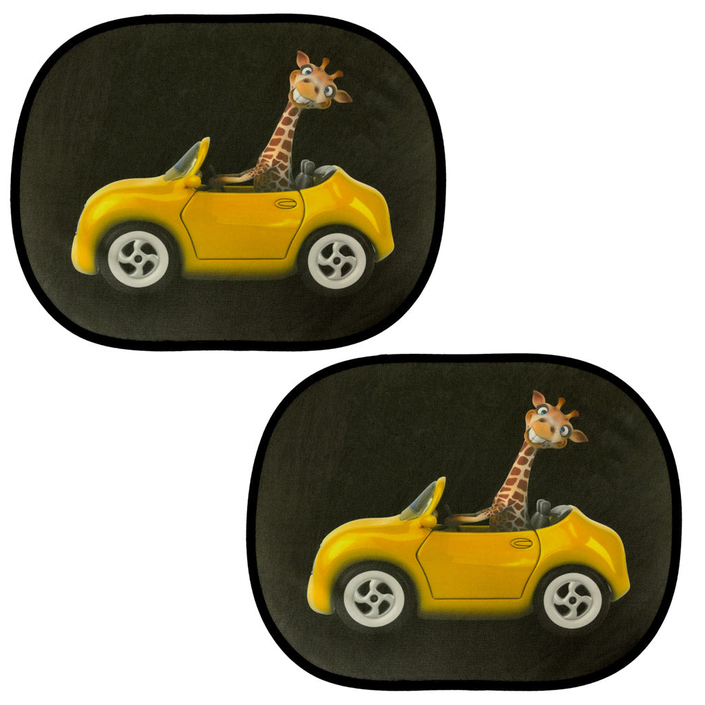Static Curtain Sunshade Car Window Cover Giraffe