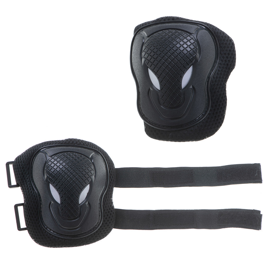 L-brno Knee Elbow Wrist Protectors Roller Bike Scooter Set Black
