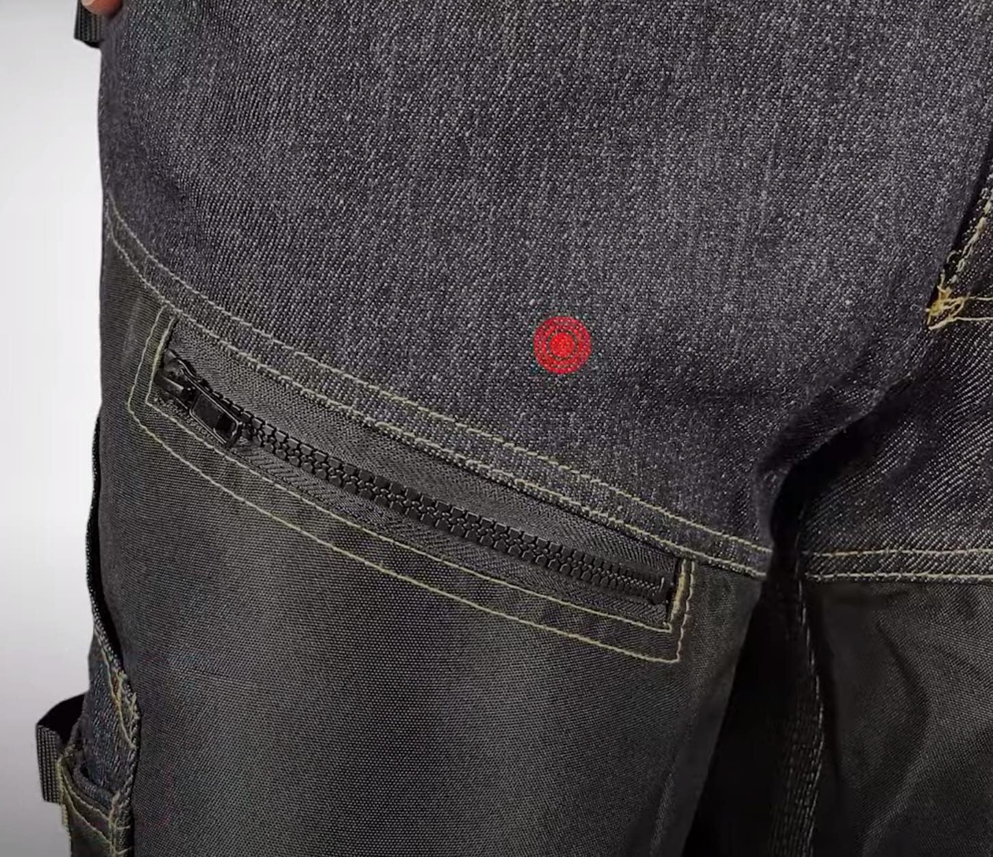 Pantalón Jeans M Negro Con Refuerzos Ce Lahti