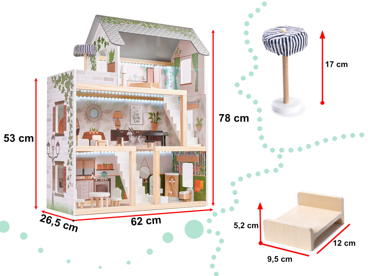 Lulilo Floro Boho Led fa babaház