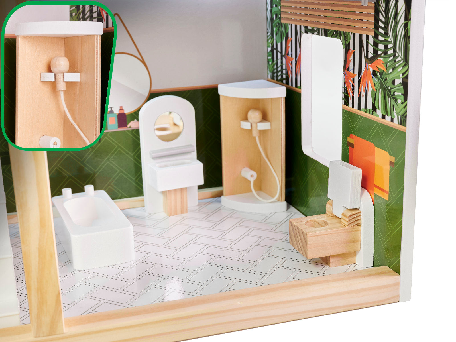 Lulilo Floro Boho Led Wooden Dollhouse