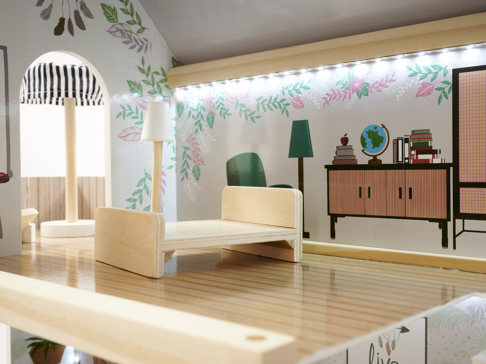 Lulilo Floro Boho Led Wooden Dollhouse