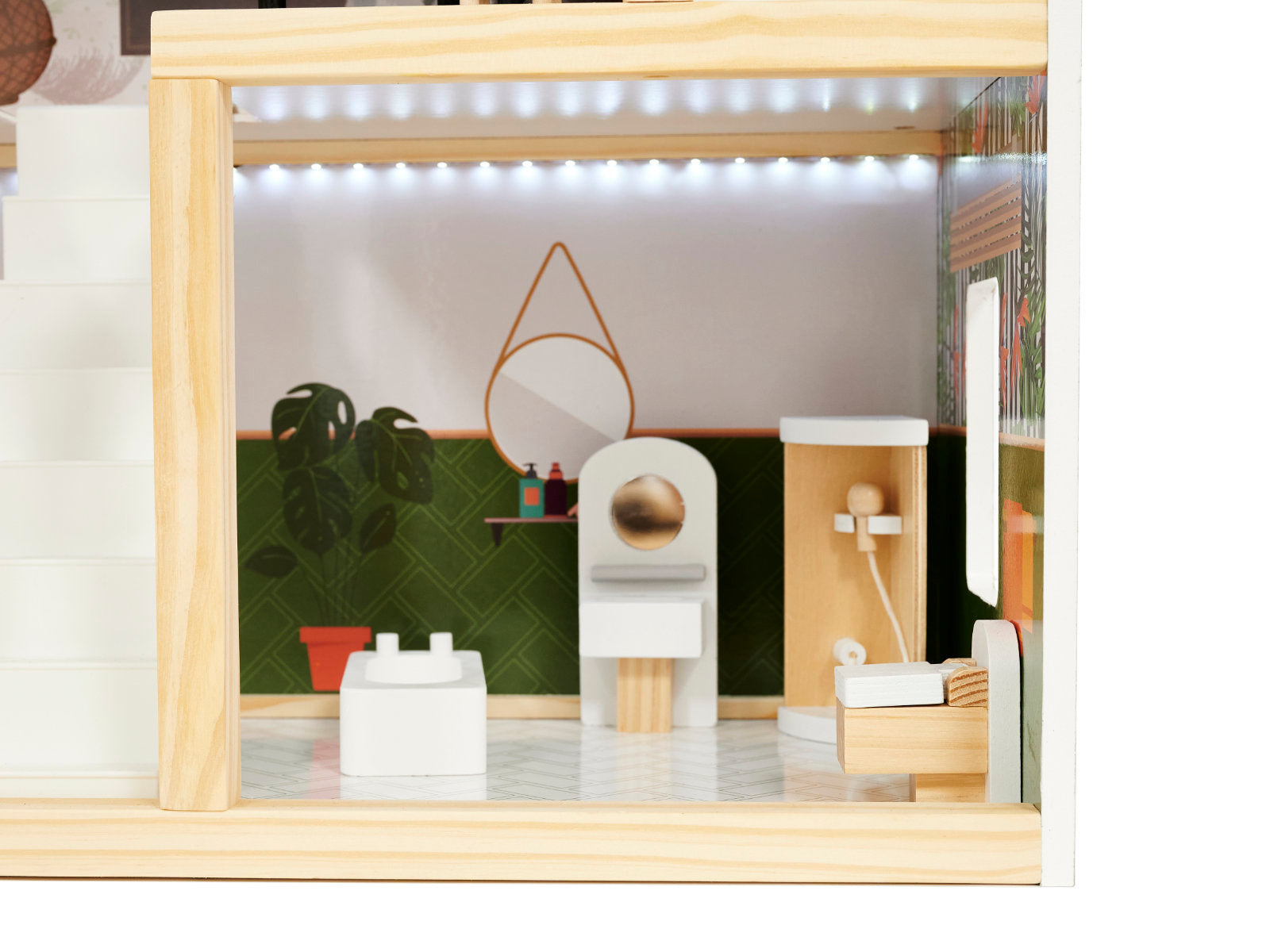 Lulilo Floro Boho Led Wooden Dollhouse
