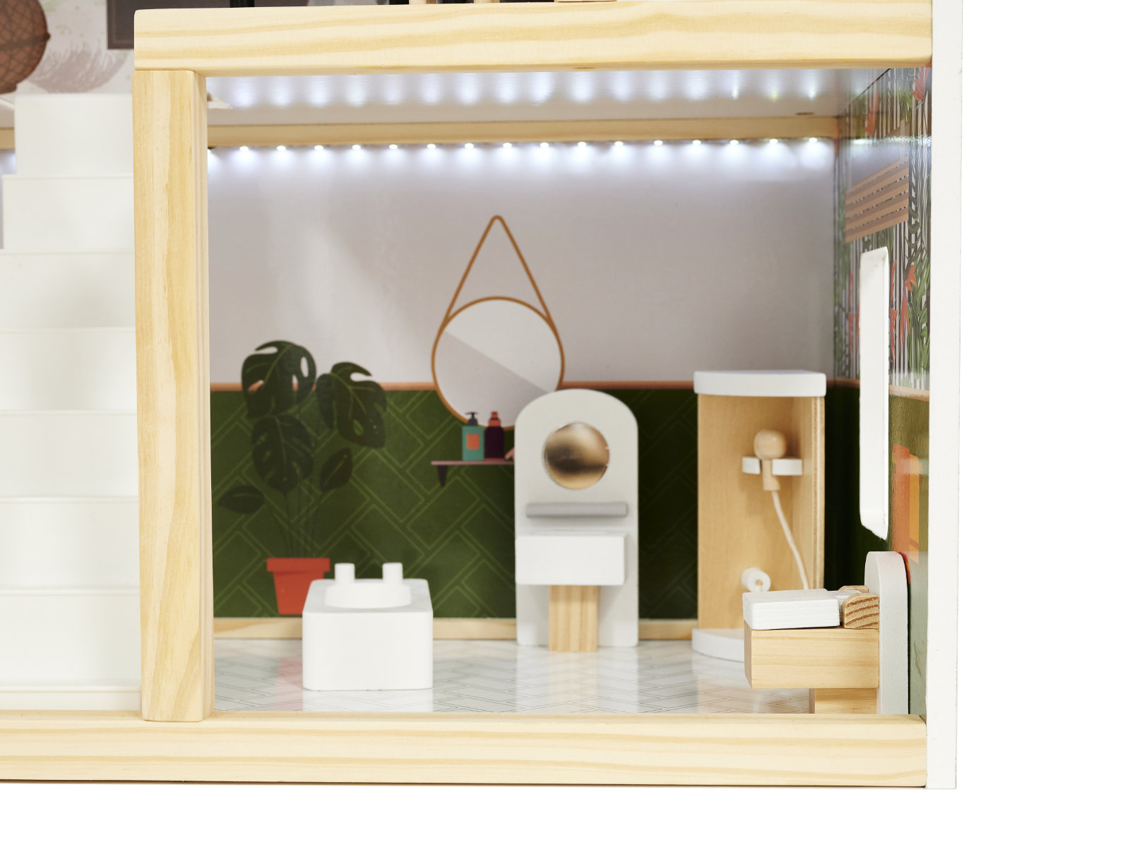 Lulilo Floro Boho Led Wooden Dollhouse