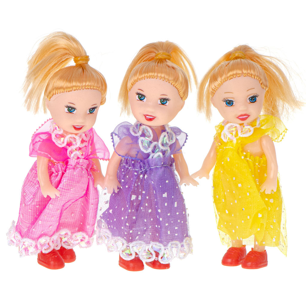 Muñecas Muñecas para casa de muñecas Juego de 3 piezas 10 cm