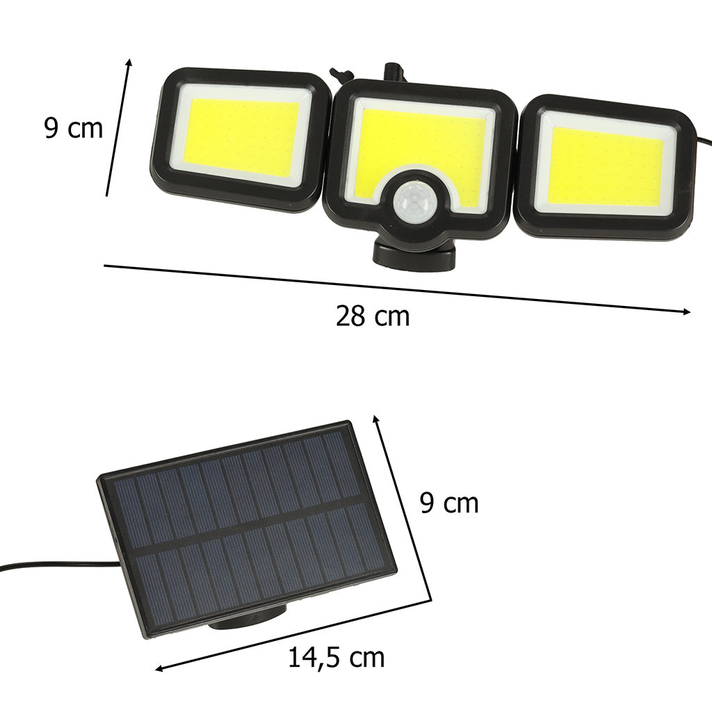Led Solar Lamp 3in1 With Dusk Motion Sensor