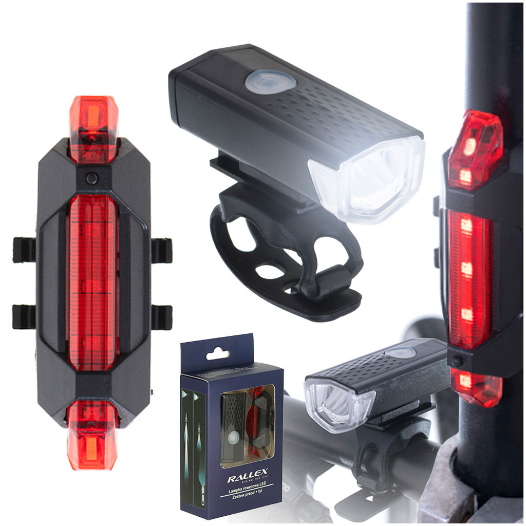 Led Bicycle Light Rear-front Set Usb