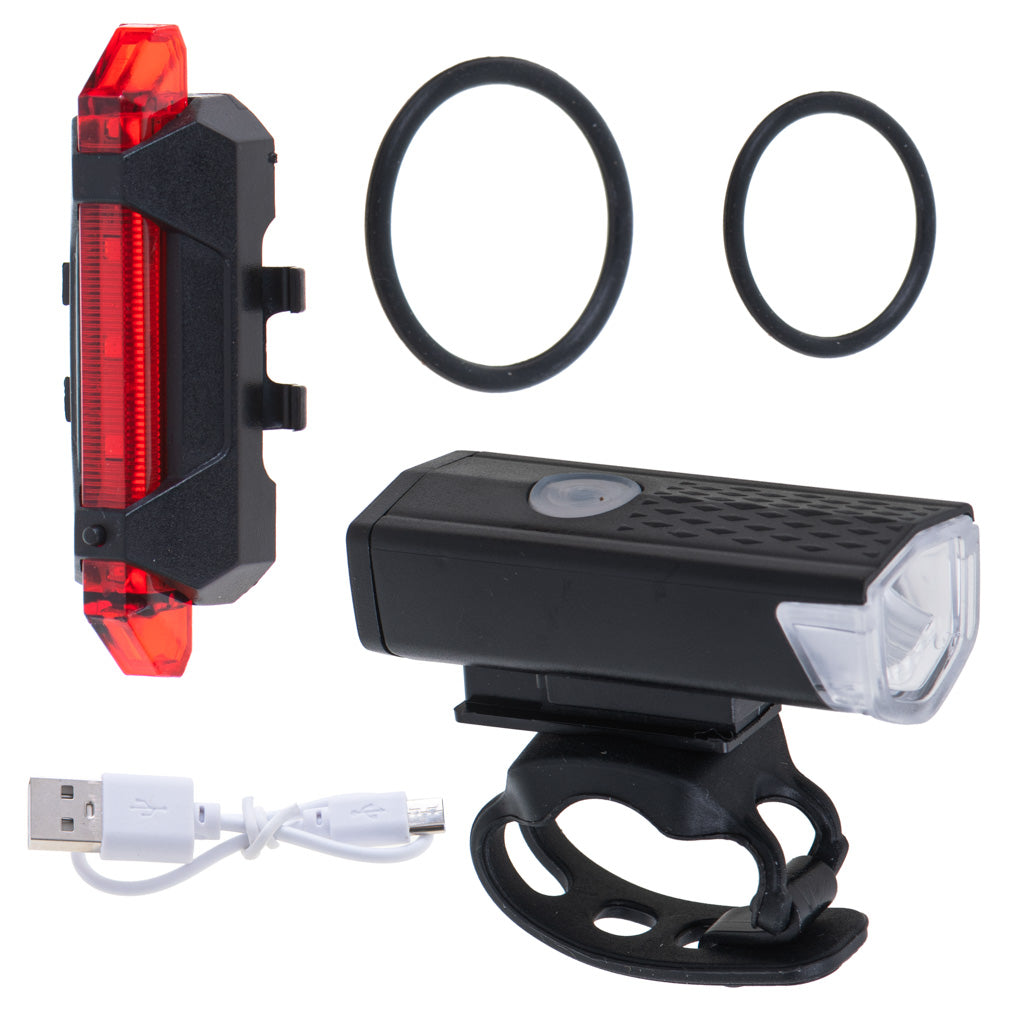 Led Bicycle Light Rear-front Set Usb