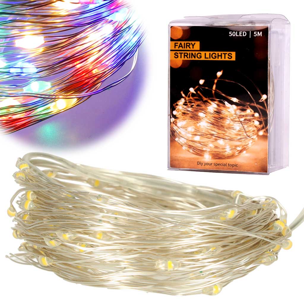 Led Decorative Wire Lights 5m 50led Multicolor
