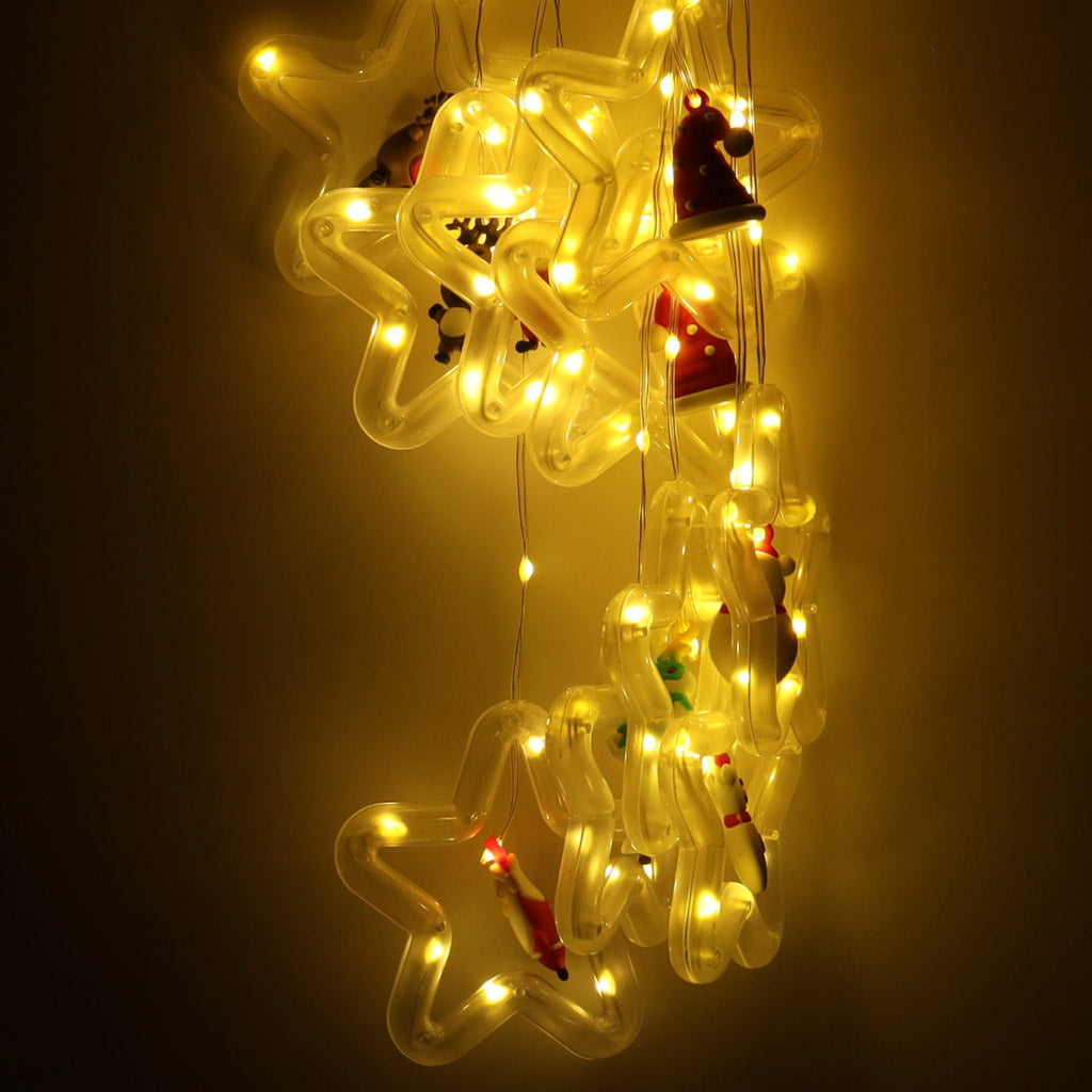 Led Curtain Lights With Figures 3m 125led Warm White