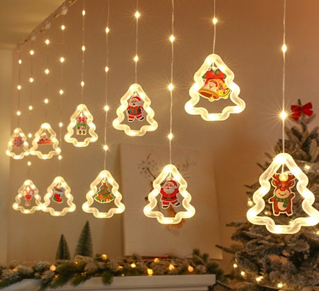 Led Christmas Tree Picture Curtain Lights 3m 10 Usb Bulbs