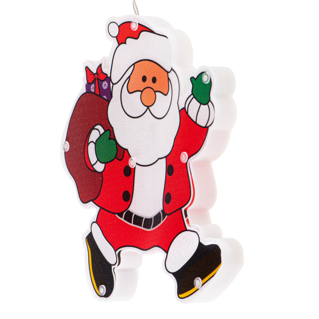 Led Lights Hanging Ornament Christmas Decoration Santa With Gifts