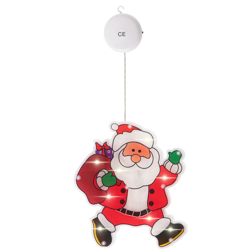 Led Lights Hanging Ornament Christmas Decoration Santa With Gifts