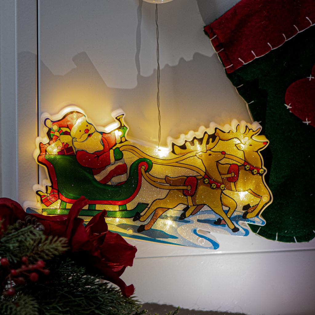 Led Pendelljus Juldekoration Tomtens släde.