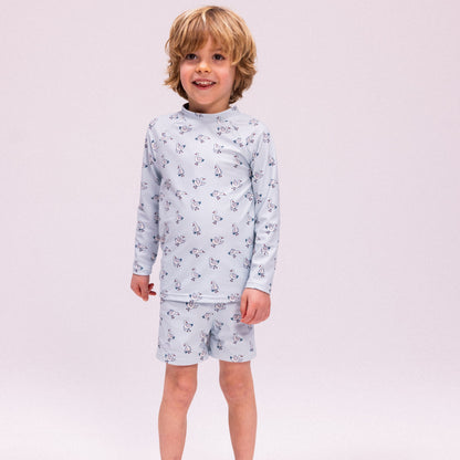 Swim Essentials UV-Schwimm-T-Shirt mit langen Ärmeln – Blau – Kleine Möwe