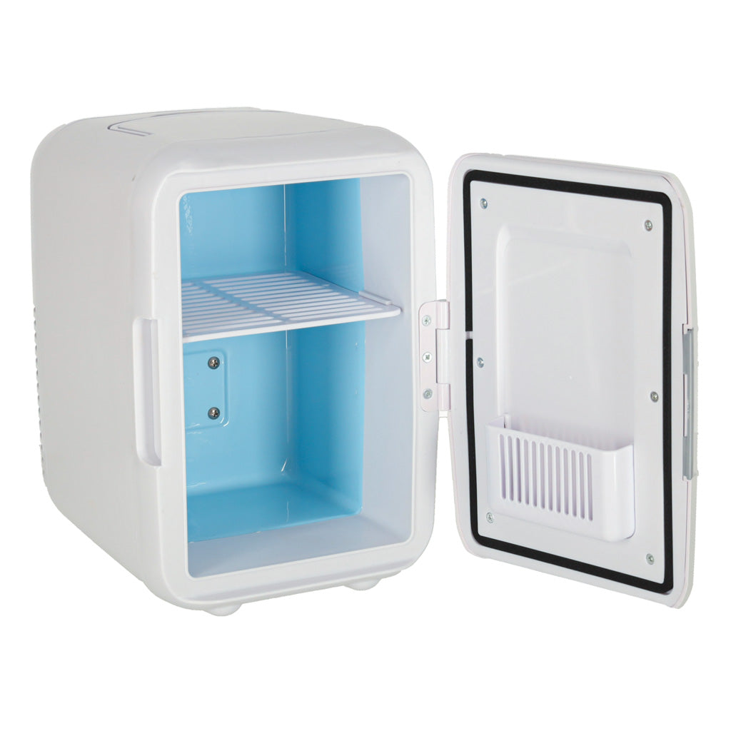 Travel Refrigerator Electric Car Mini For Food Cosmetics Heating Cooling 2in1 4l White
