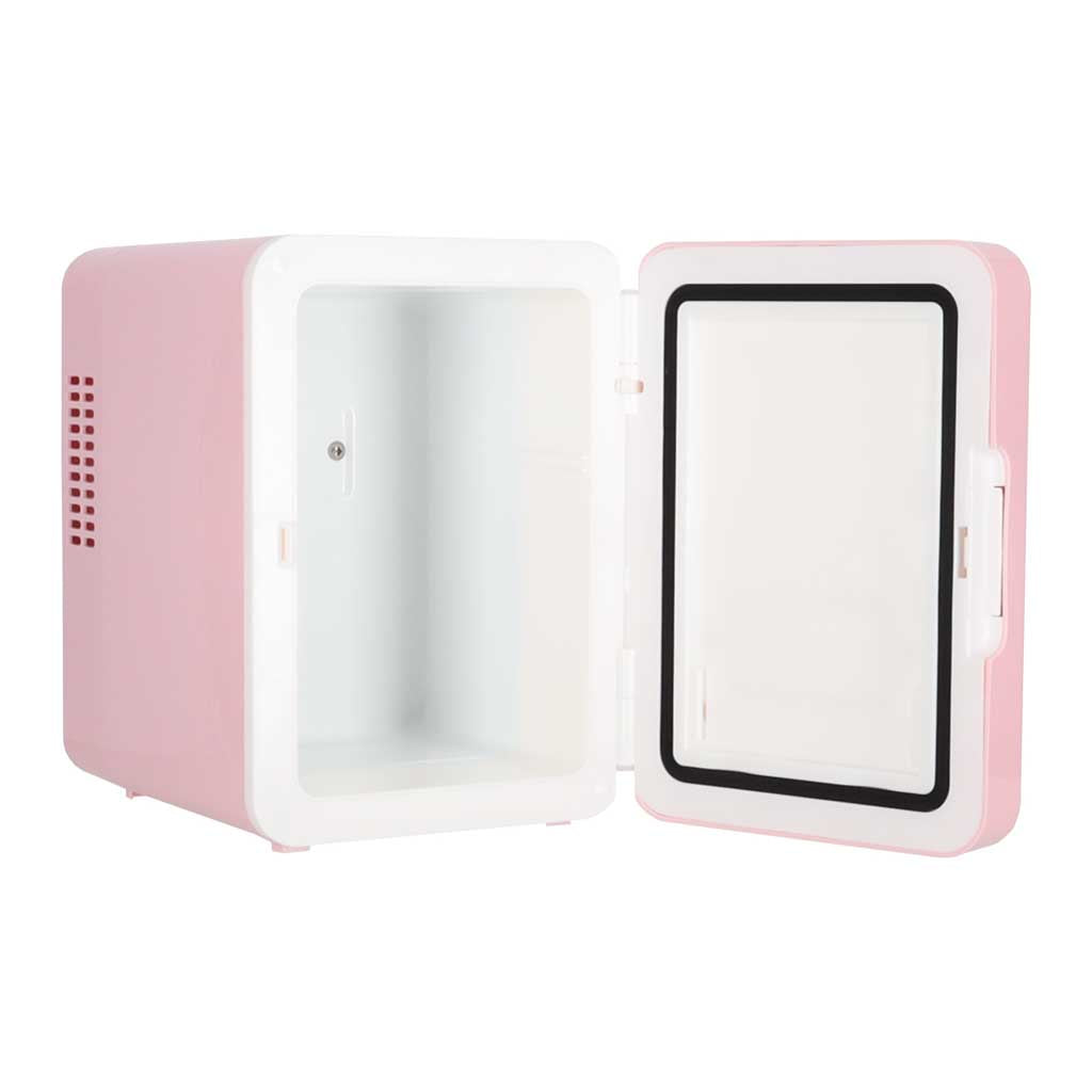 Travel Refrigerator Electric Car Mini For Food Cosmetics Heating Cooling 2in1 4l Pink