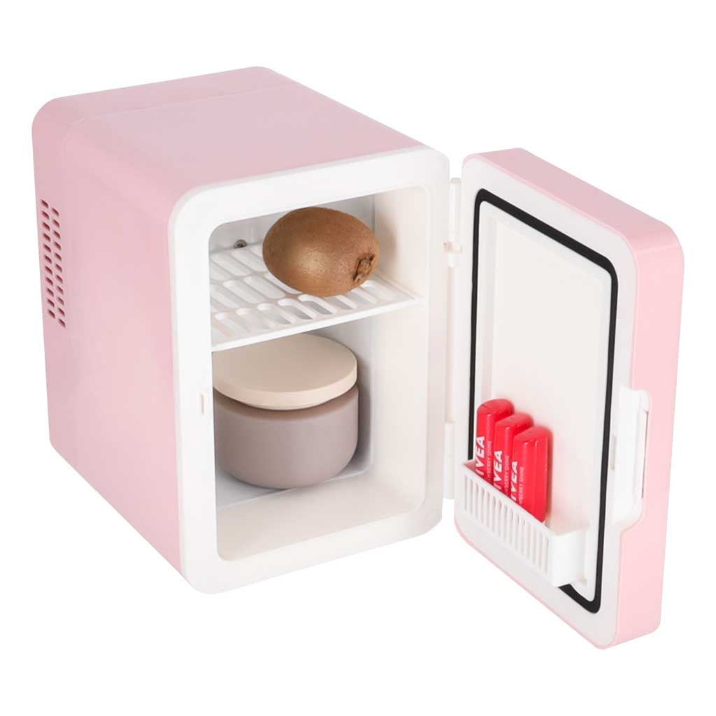 Travel Refrigerator Electric Car Mini For Food Cosmetics Heating Cooling 2in1 4l Pink