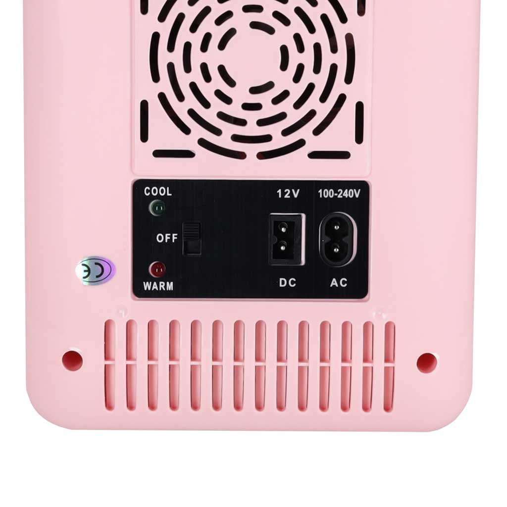 Travel Refrigerator Electric Car Mini For Food Cosmetics Heating Cooling 2in1 4l Pink