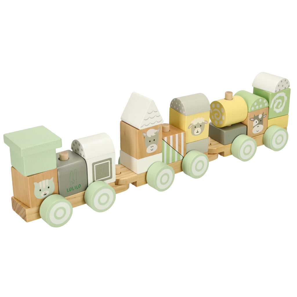 Lulilo Train Wooden Train Pastel