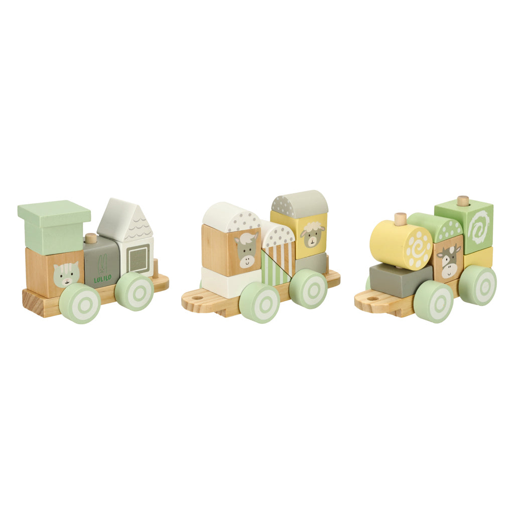 Lulilo Train Wooden Train Pastel