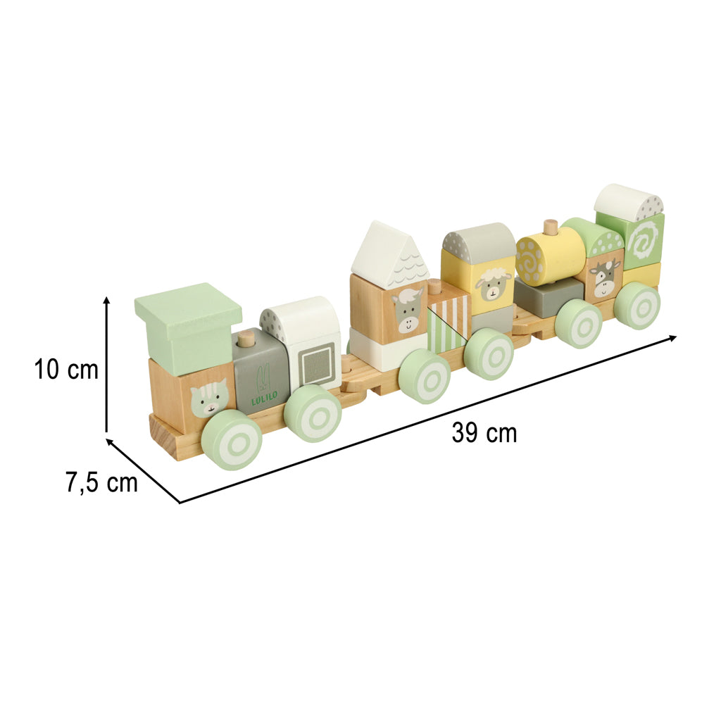 Lulilo Train Wooden Train Pastel