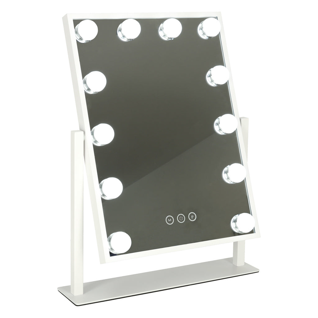 Specchio per trucco led con lampadine 30x40cm USB
