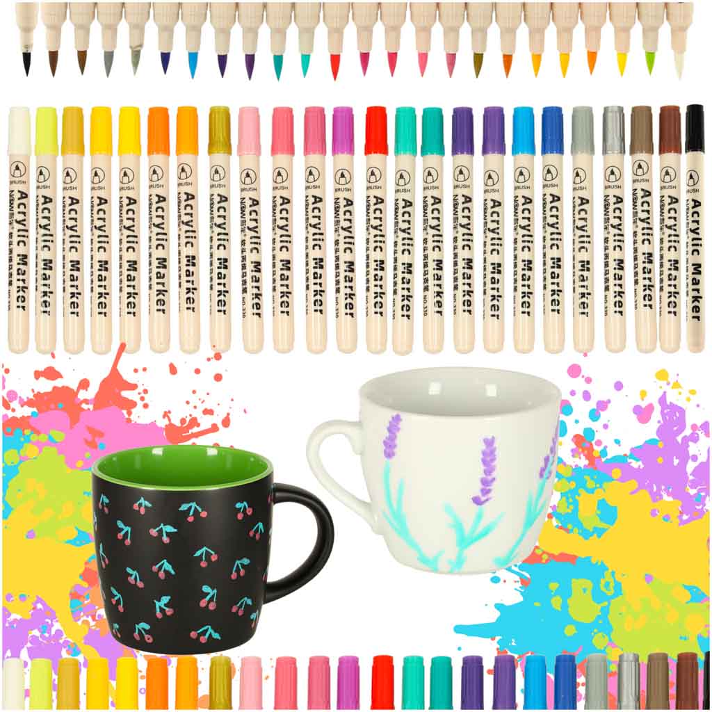 Acrylic Markers For Fabric Stones Markers Markers Markers Waterproof Markers Diy 24 Pcs.