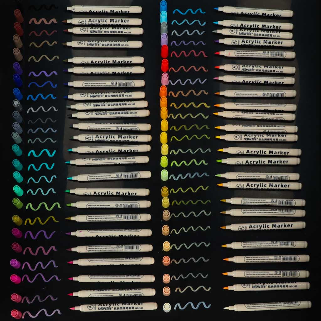 Acrylic Markers For Fabric Stones Markers Markers Markers Waterproof Markers Diy 48 Pcs.