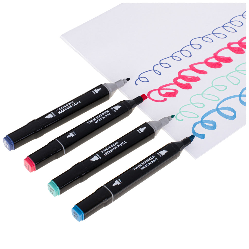 Double-sided Alcohol Markers In Case 168 + Stand