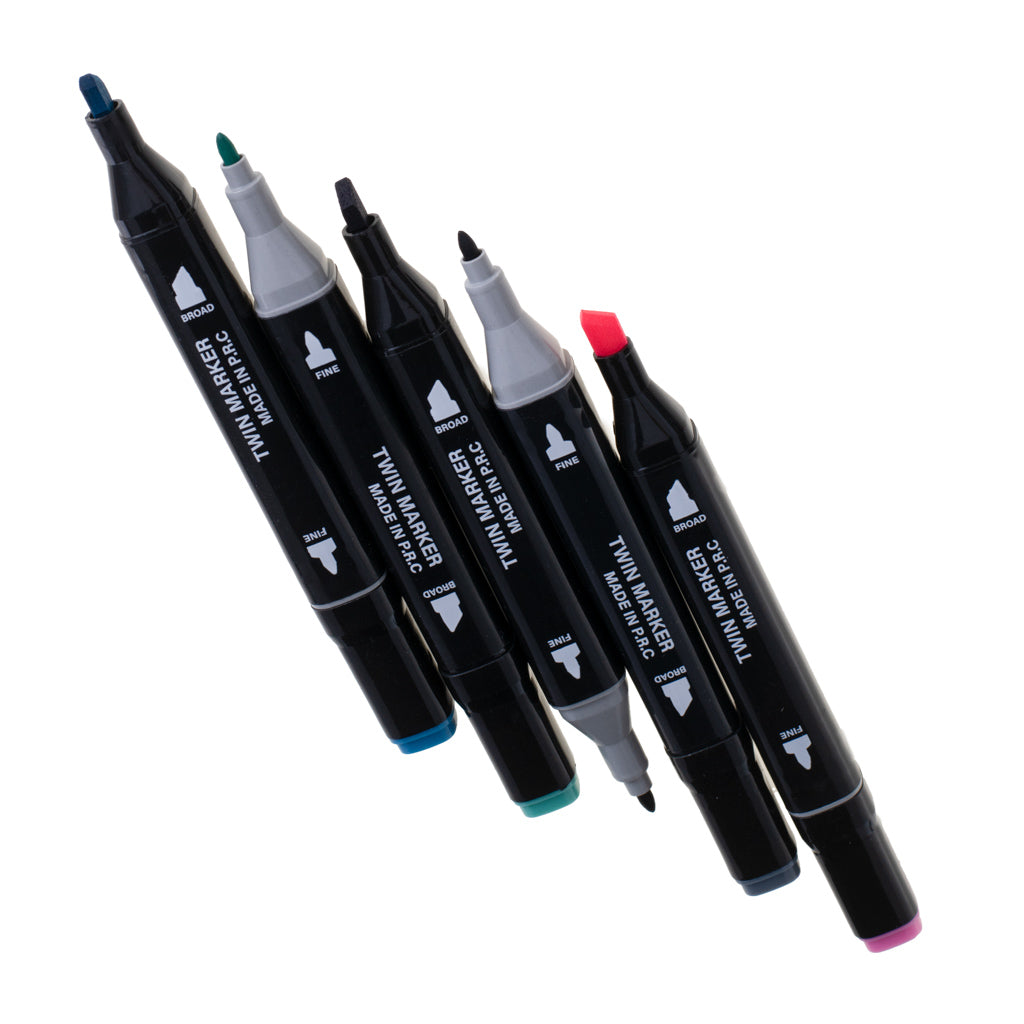 Double-sided Alcohol Markers In Case 168 + Stand