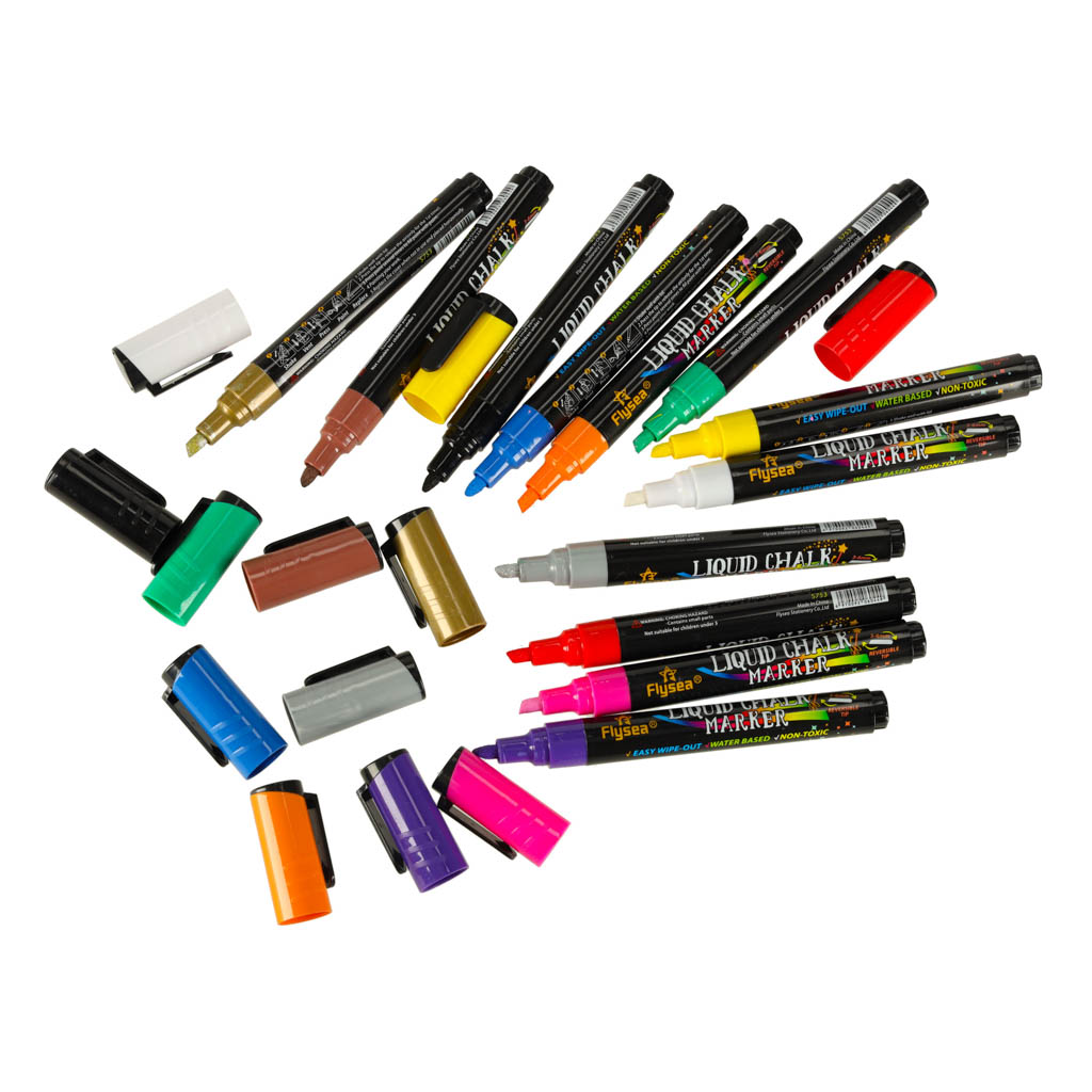 Chalkboard Chalk Markers For Glass Boards 12 Pcs.