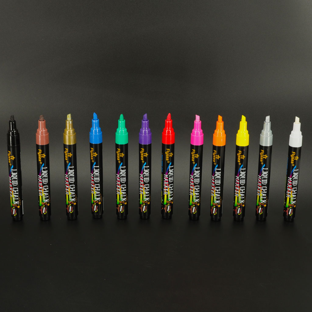 Chalkboard Chalk Markers For Glass Boards 12 Pcs.