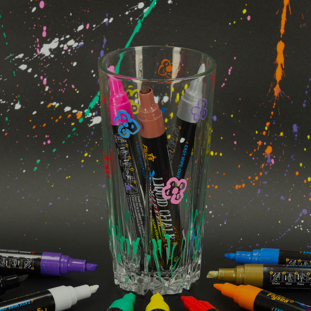 Chalkboard Chalk Markers For Glass Boards 12 Pcs.