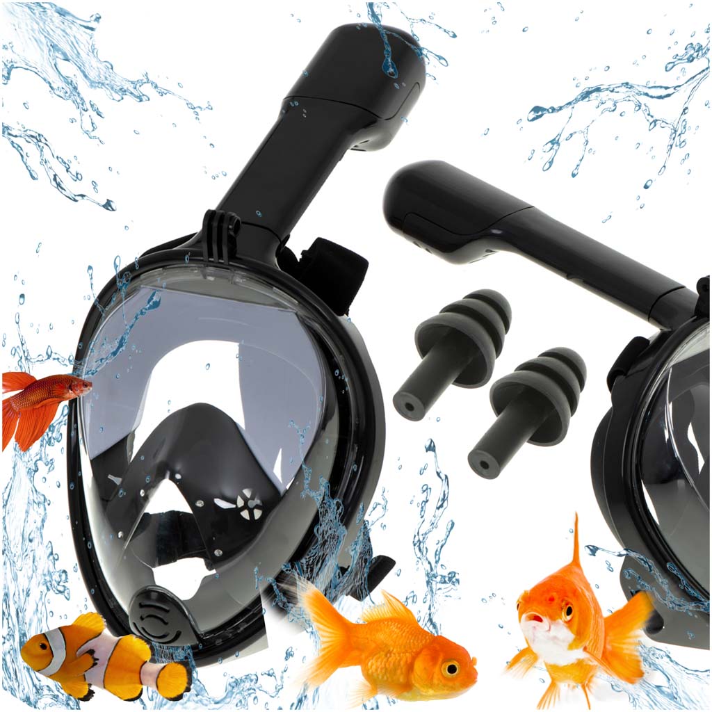 Full Folding Snorkel Mask L/xl Black