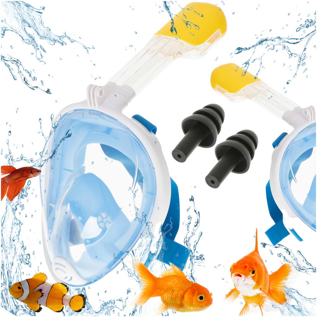 Full Folding Snorkel Mask L/xl Blue